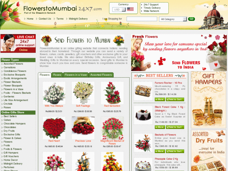 www.flowerstomumbai24x7.com