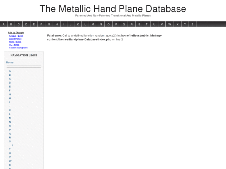 www.handplanedatabase.com