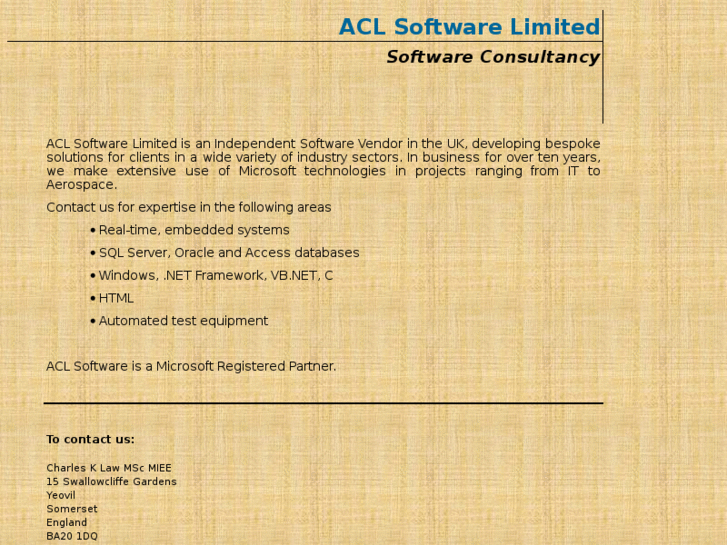 www.aclsoftware.net