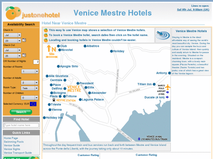 www.venicemestrehotels.co.uk