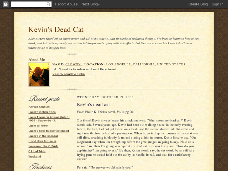 www.kevinsdeadcat.org