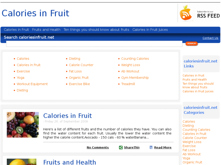 www.caloriesinfruit.net