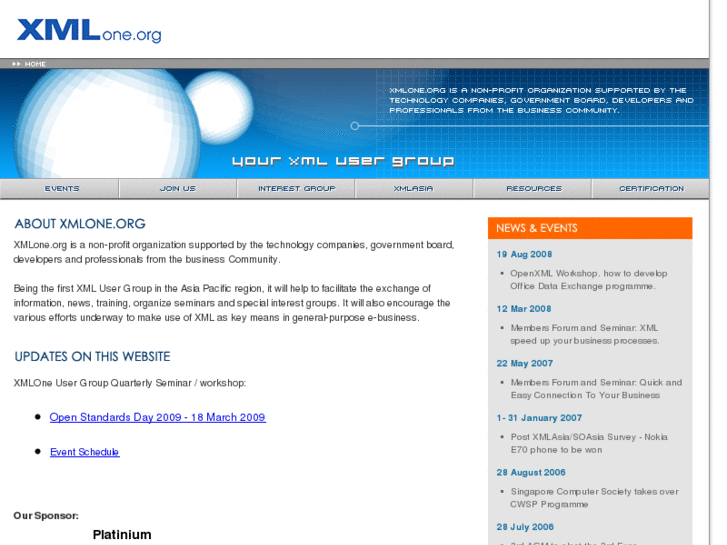 www.xmlone.org