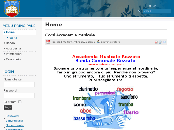 www.bandacomunalerezzato.it