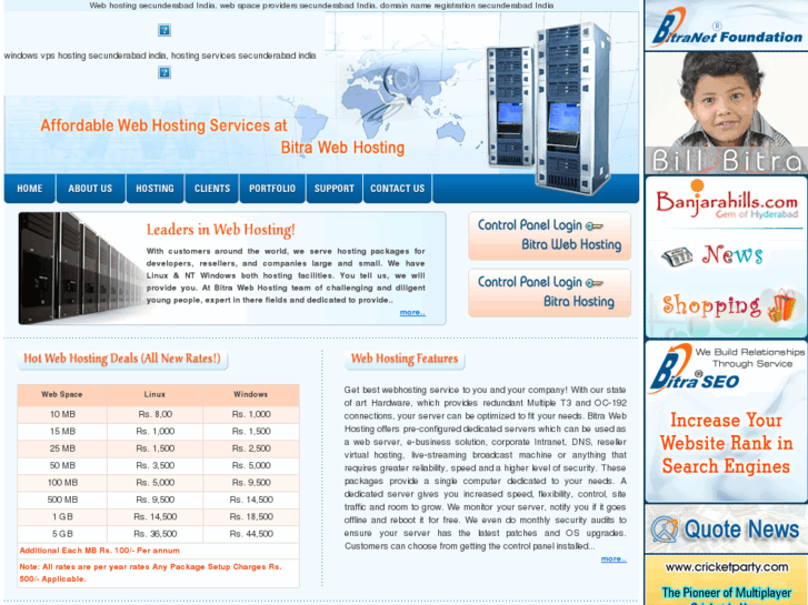 www.bitrawebhosting.co.in