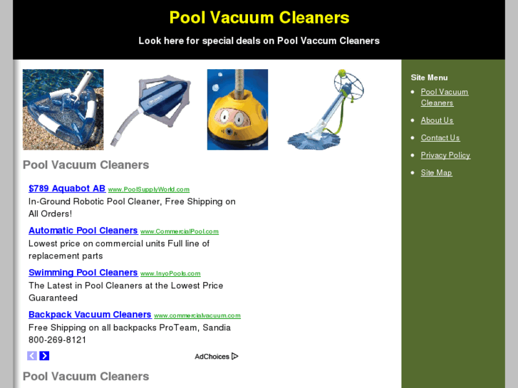 www.pool-vacuum-cleaners.com