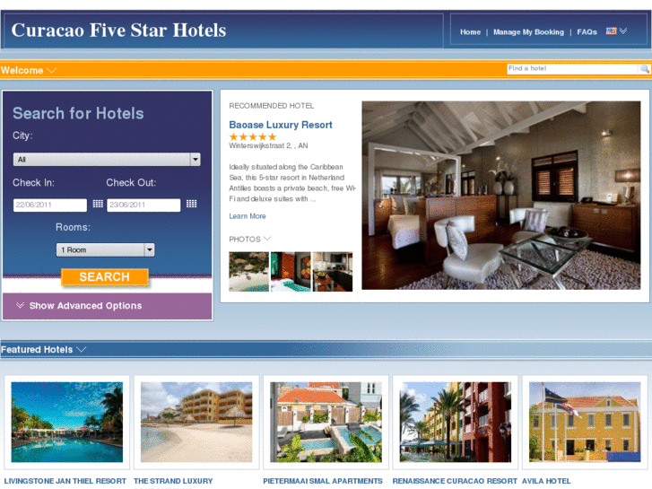 www.curacaofivestarhotels.com