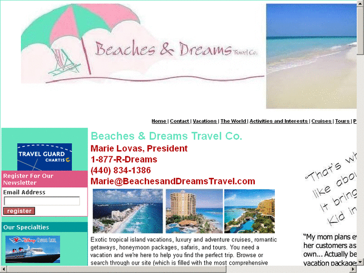 www.beachesanddreamstravel.net