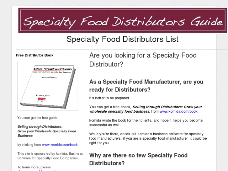 www.fooddistributorlist.com