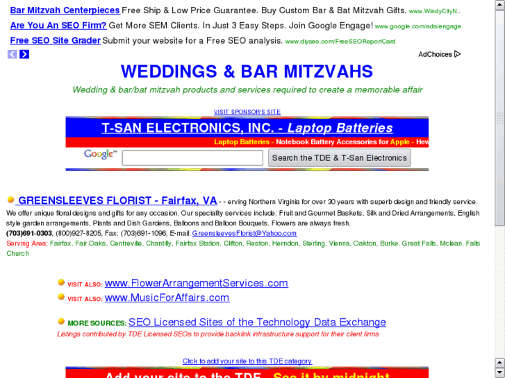 www.weddings-barmitzvahs.com