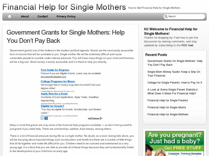 www.financialhelpforsinglemothers.net