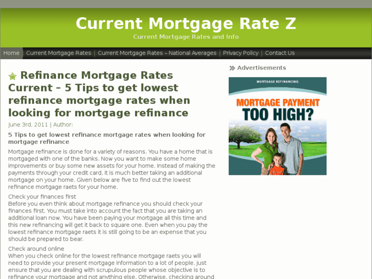 www.currentmortgageratez.com