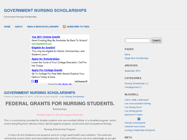 www.governmentnursingscholarships.com