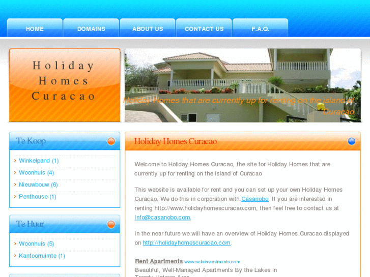 www.holidayhomescuracao.com