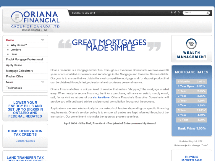 www.orianafinancial.com