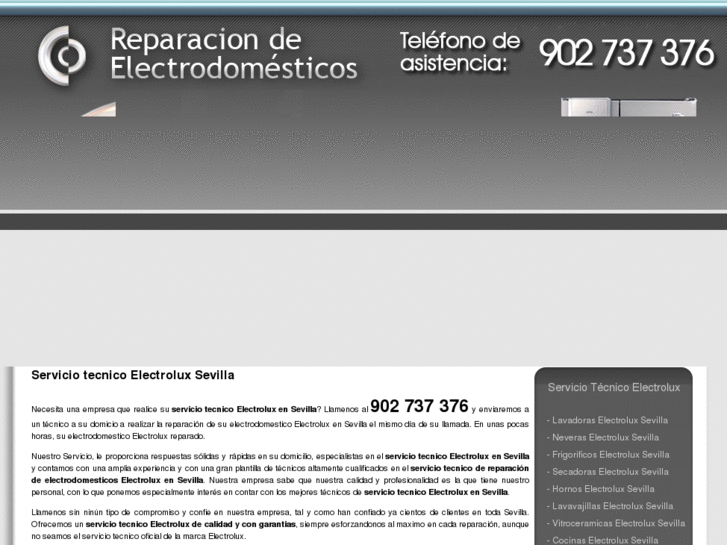 www.serviciotecnicoelectroluxsevilla.es