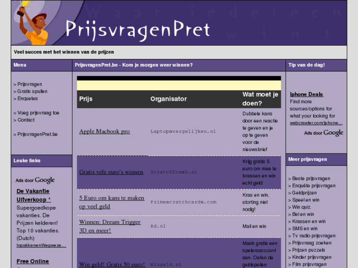 www.prijsvragenpret.be