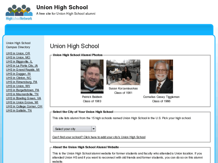 www.unionhighschoolalumni.com