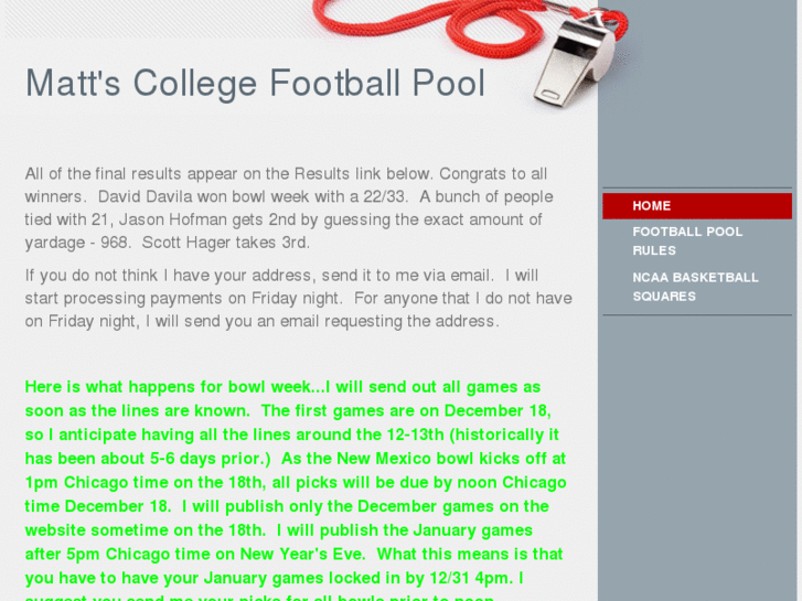 www.mattscollegefootballpool.com