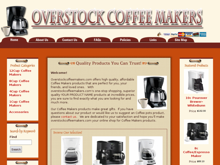 www.overstockcoffeemakers.com