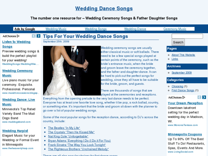 www.weddingdancesongs.org