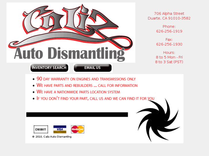 www.calizautodismantling.com