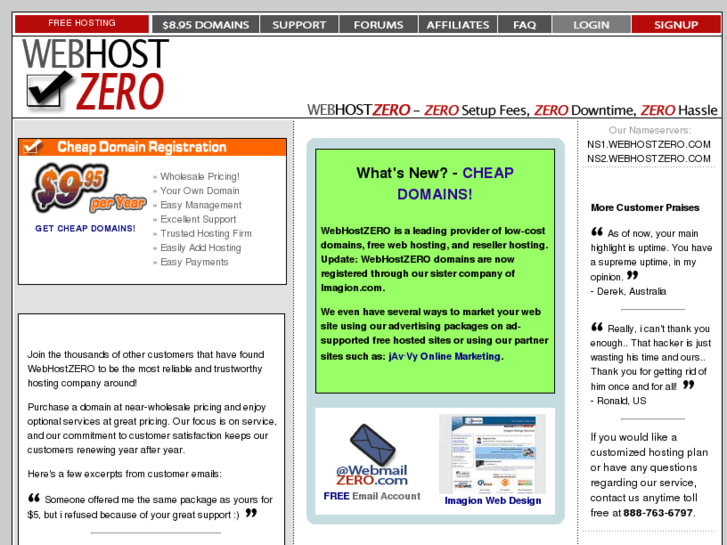 www.webhostzero.net