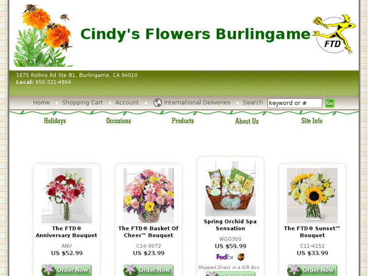www.cindysflowersburlingame.com