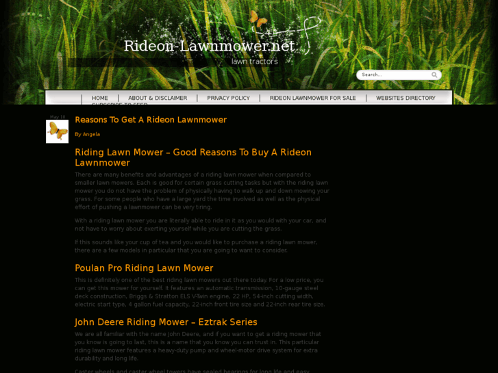 www.rideon-lawnmower.net