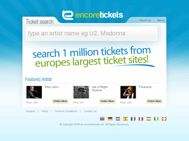 www.encoretickets.net