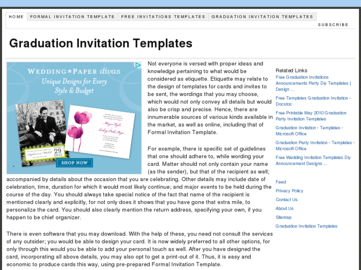 www.graduationinvitationtemplates.info