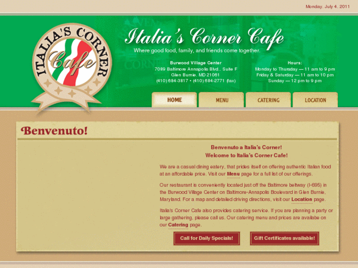 www.italiascornercafe.com