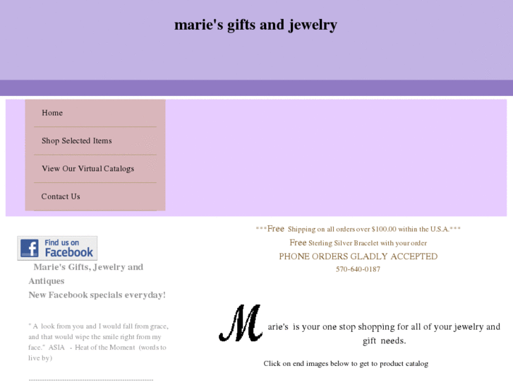 www.mariesgiftsandjewelry.com