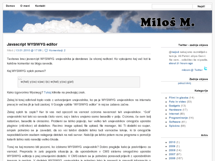 www.milosm.net