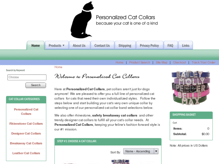 www.personalizedcatcollars.com