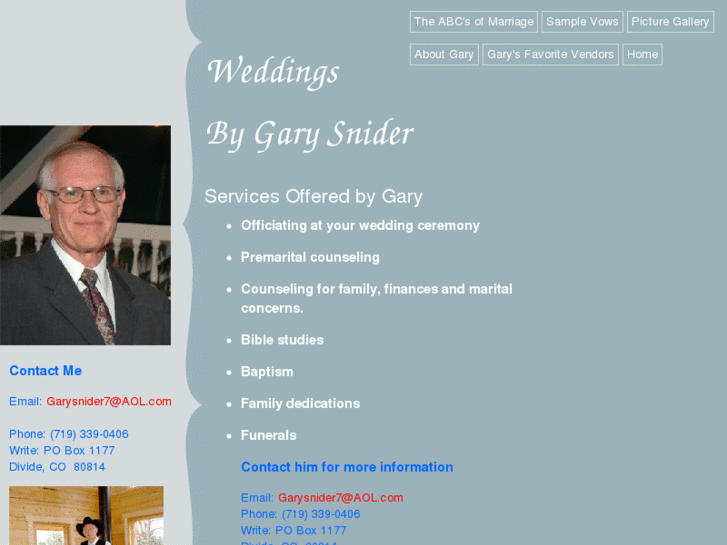 www.weddingsbygarysnider.com