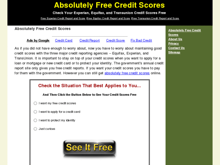 www.absolutelyfreecreditscores.org