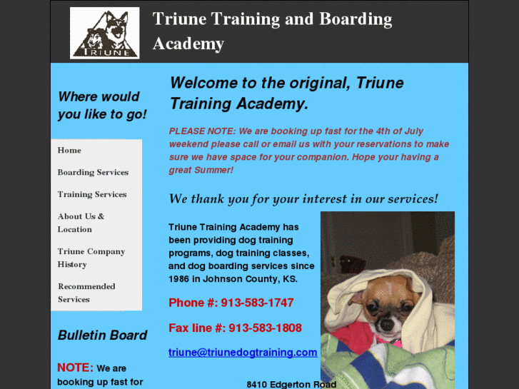 www.triunedogtraining.com