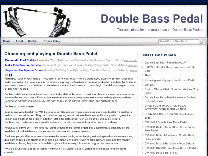 www.doublebasspedal.info