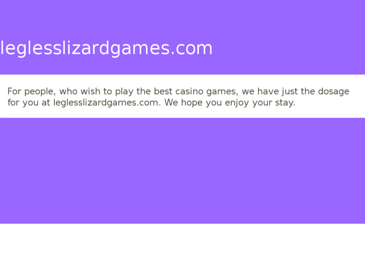 www.leglesslizardgames.com