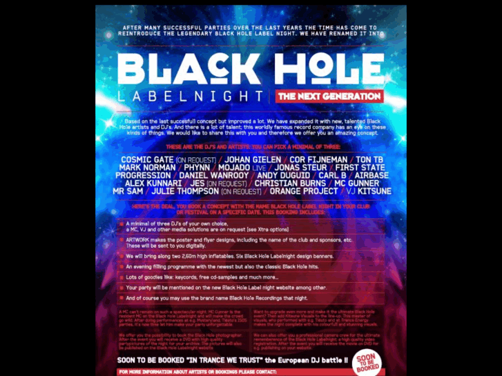 www.blackholelabelnight.com