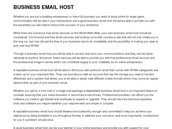 www.businessemailhost.com