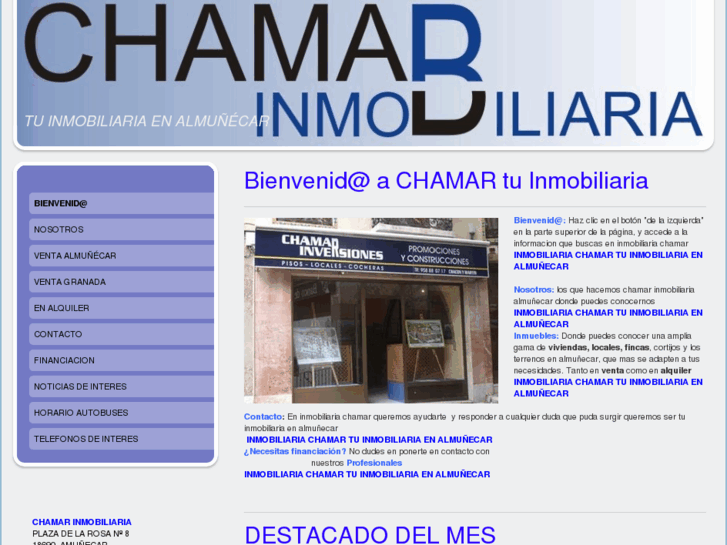 www.inmobiliariachamar.com