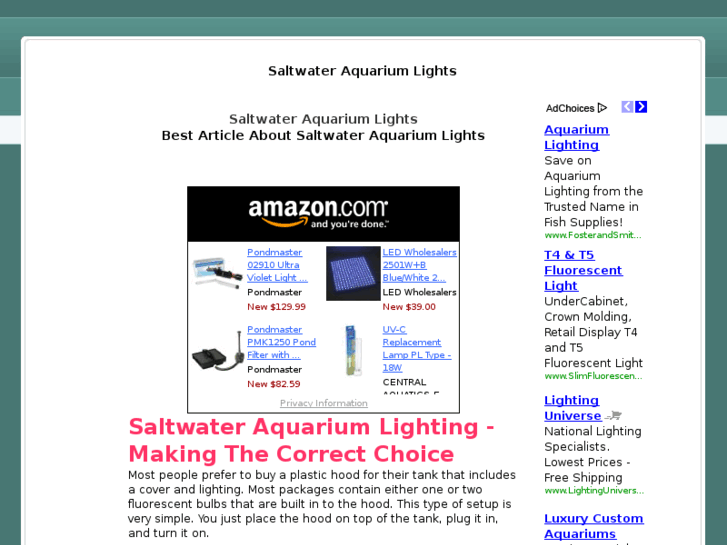 www.saltwateraquariumlights.com