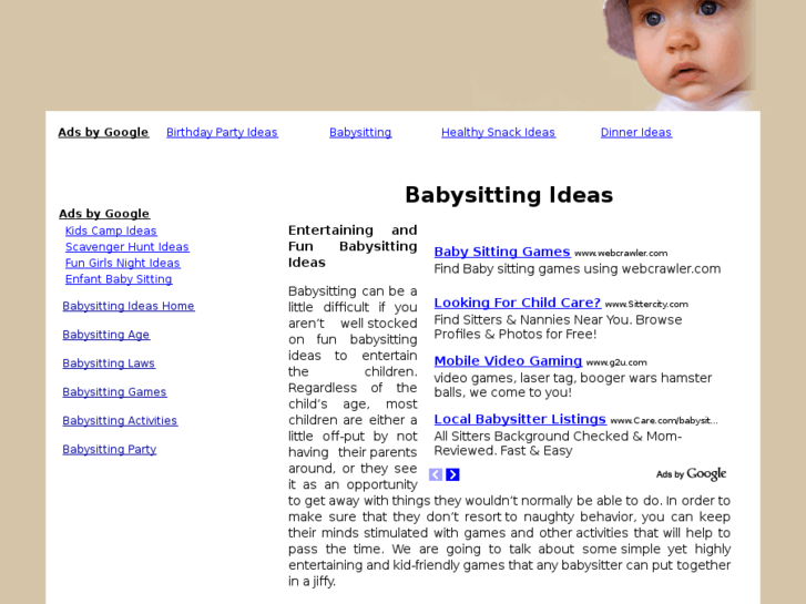 www.babysittingideas.net