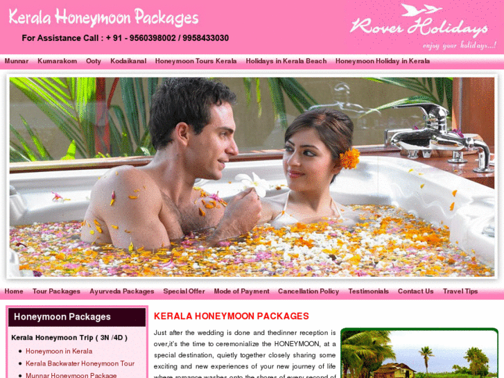 www.kerala-honeymoon-packages.com