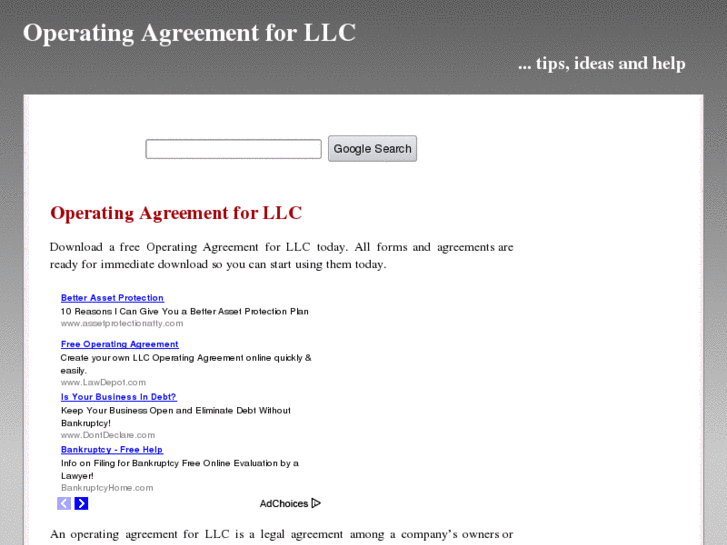 www.llcoperatingagreement.org