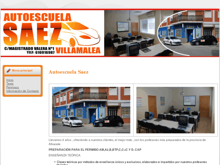 www.autoescuelasaez.es