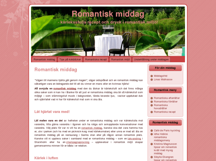 www.romantiskmiddag.se