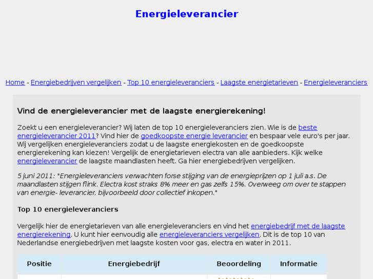 www.energieleverancier.net